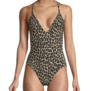 Michael Kors Collection Swimsuit Leopard 1 PIece Sz 6